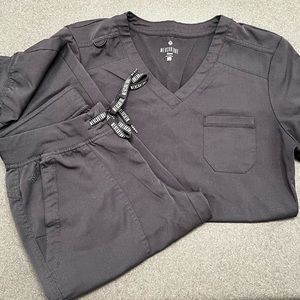 Med Couture jogger scrub set - charcoal gray